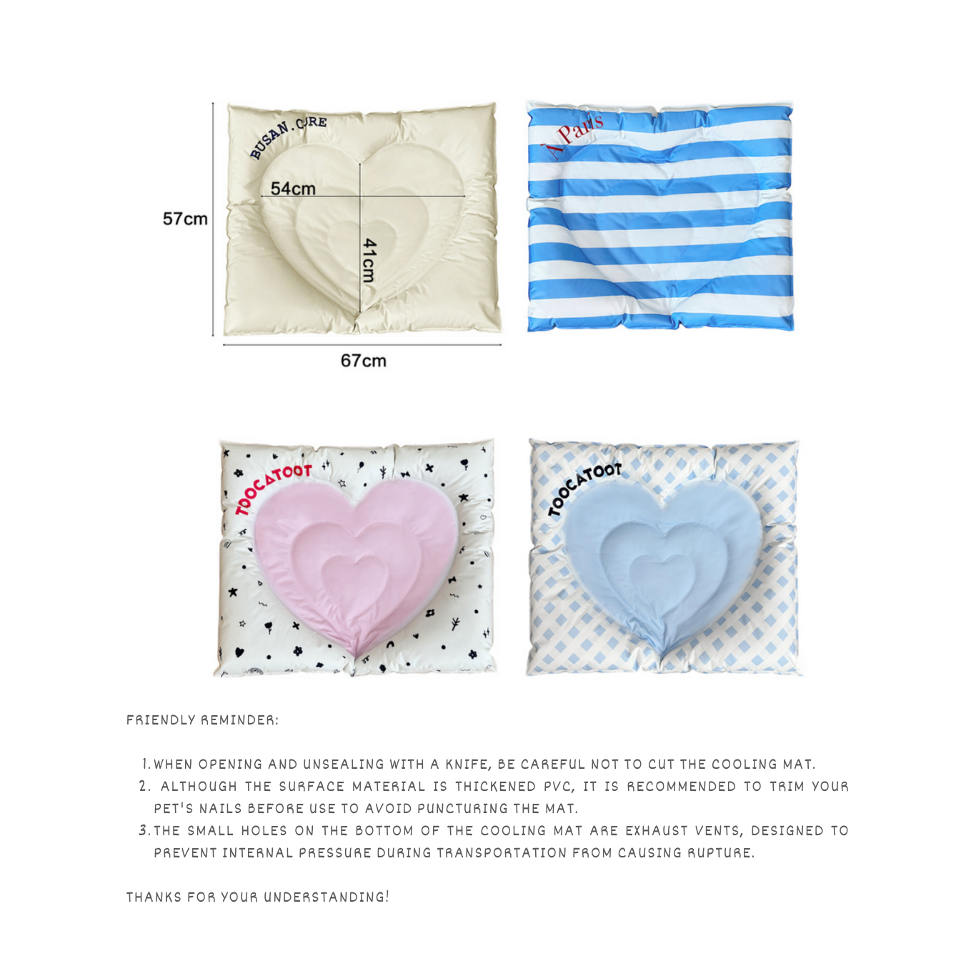 Lovey Dovey Pet Cooling Mat