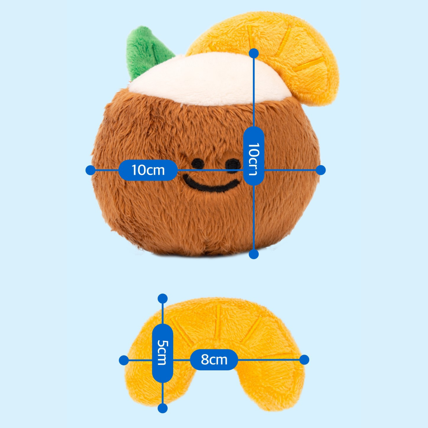 🥥 Coconut Squeaky Soft Toy