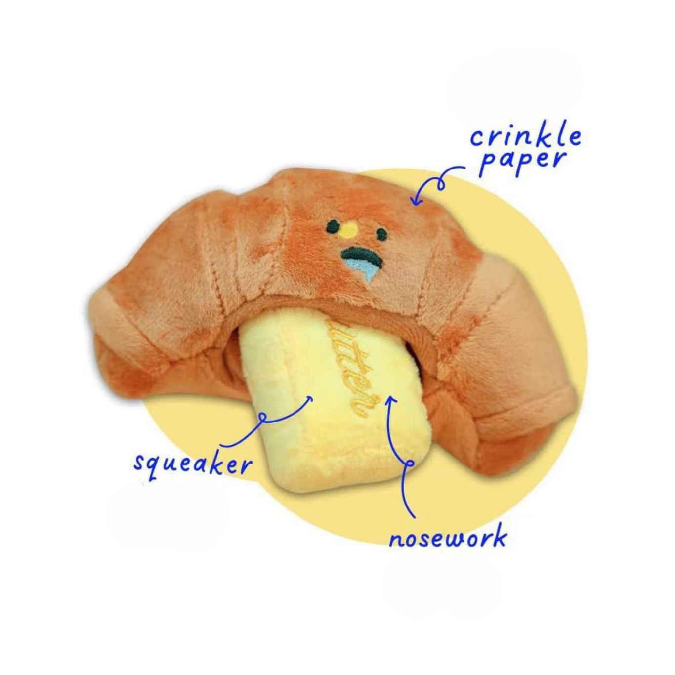 🥐 Plain Butter Croissant Sniffing Toy