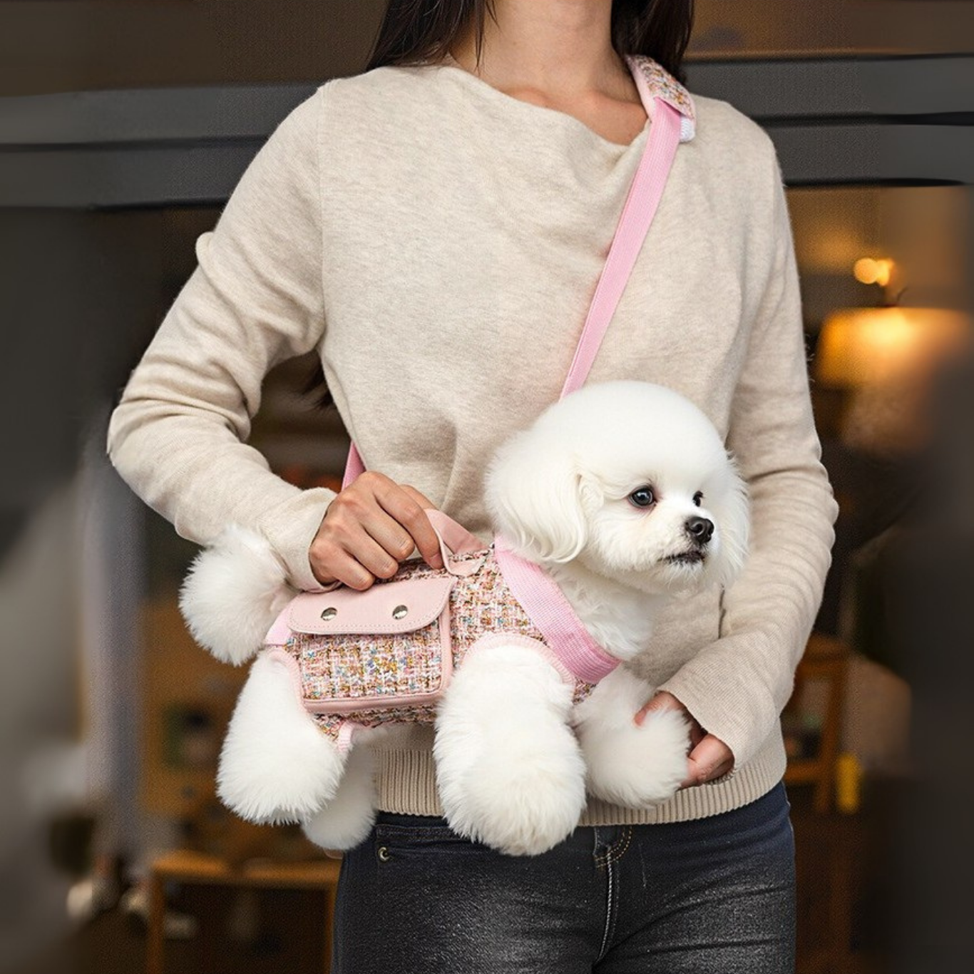 Parisian Tweed Pet Crossbody Harness