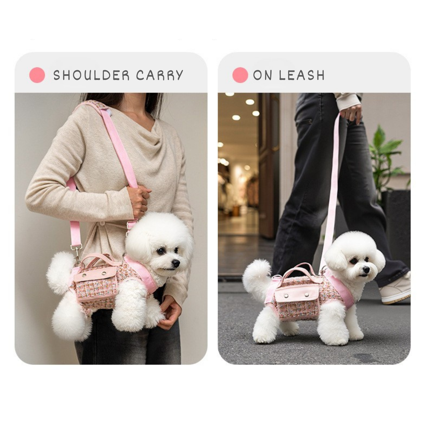 Parisian Tweed Pet Crossbody Harness