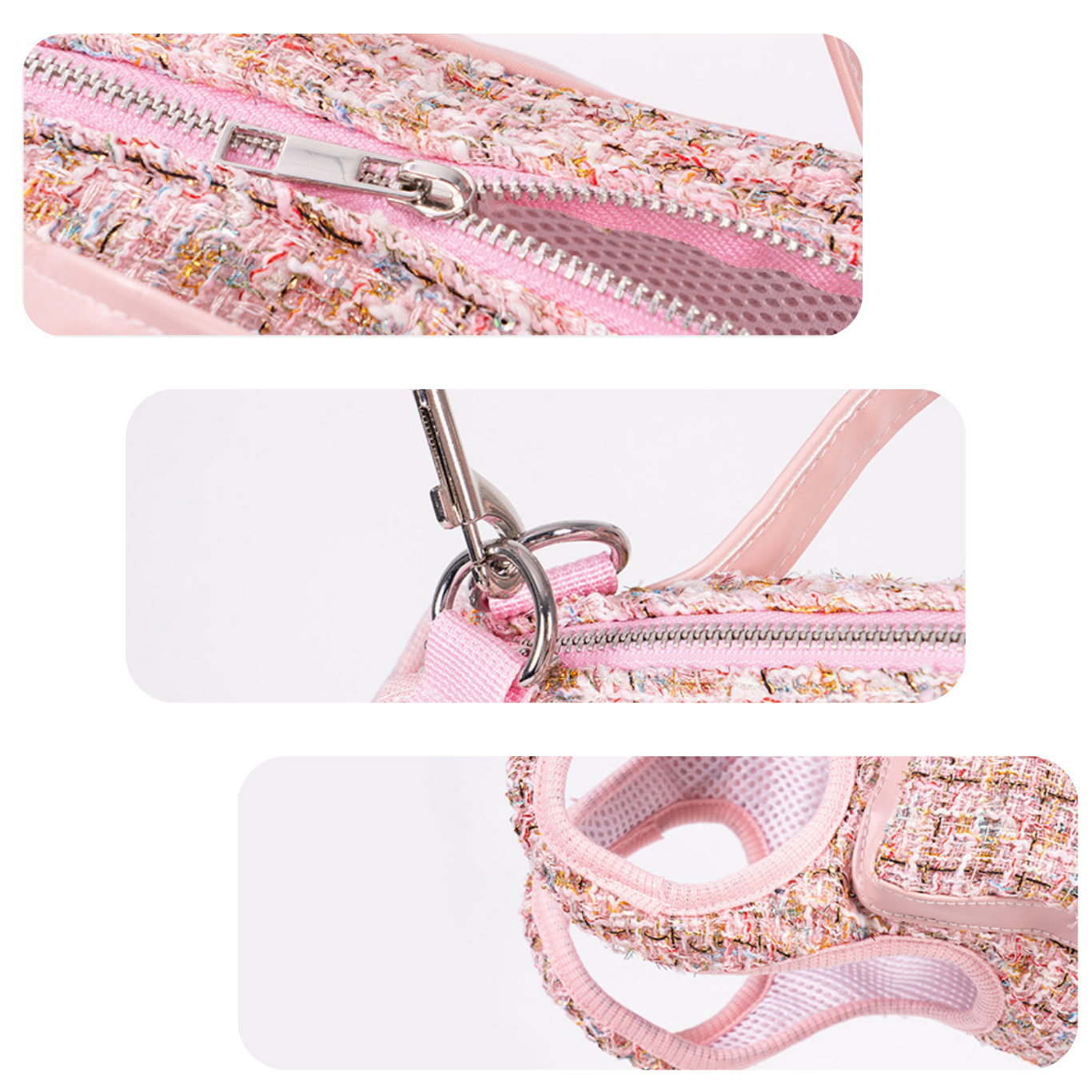 Parisian Tweed Pet Crossbody Harness