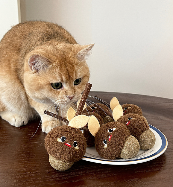 Hazelnut Stuff Toy for Grinding and Snacks